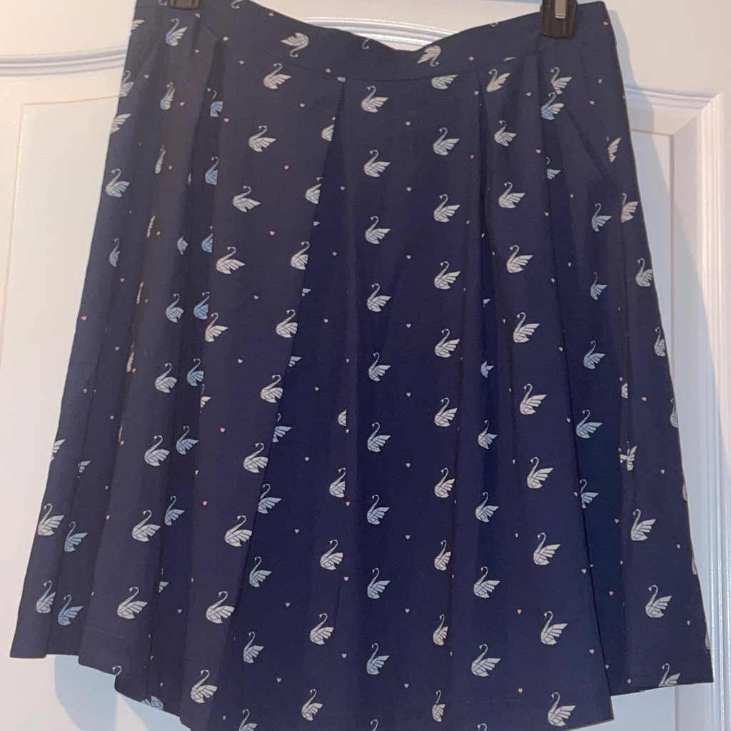 Louche Nwt Navy Swan Skirt 2 Available Uk 14-16
